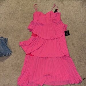 Vibrant Pink Layered Dress